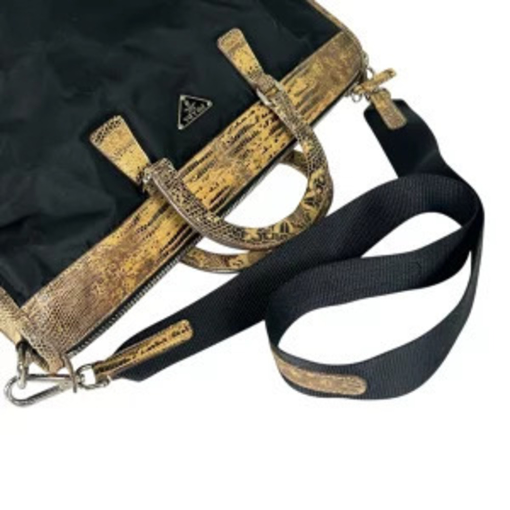 Prada Python Triangular 2Way Shoulder Bag Black - Picture 4 of 10